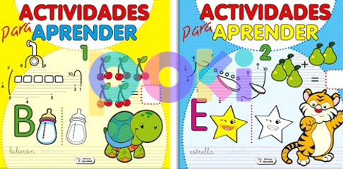 Actividades para Aprender 1 y 2 Set de dos piezas (Colección Colorear Cuadrado)