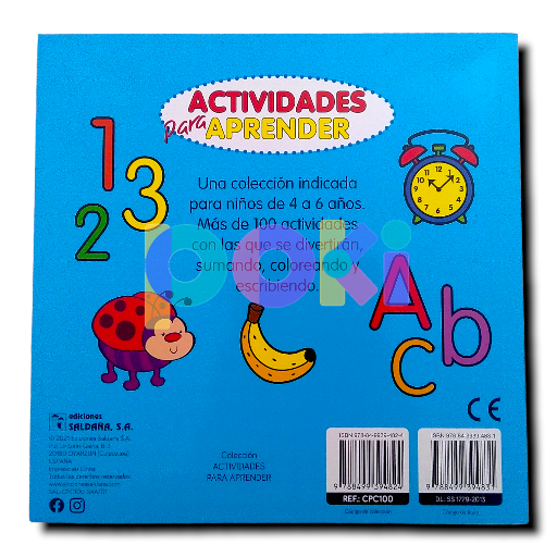 Actividades para Aprender 1 y 2 Set de dos piezas (Colección Colorear Cuadrado)