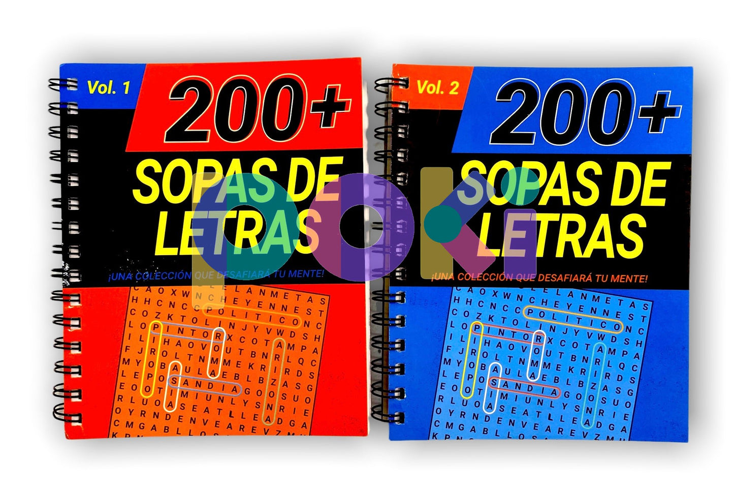 200 + Sopas de Letras Jumbo Vol 1 y 2 (con espiral)