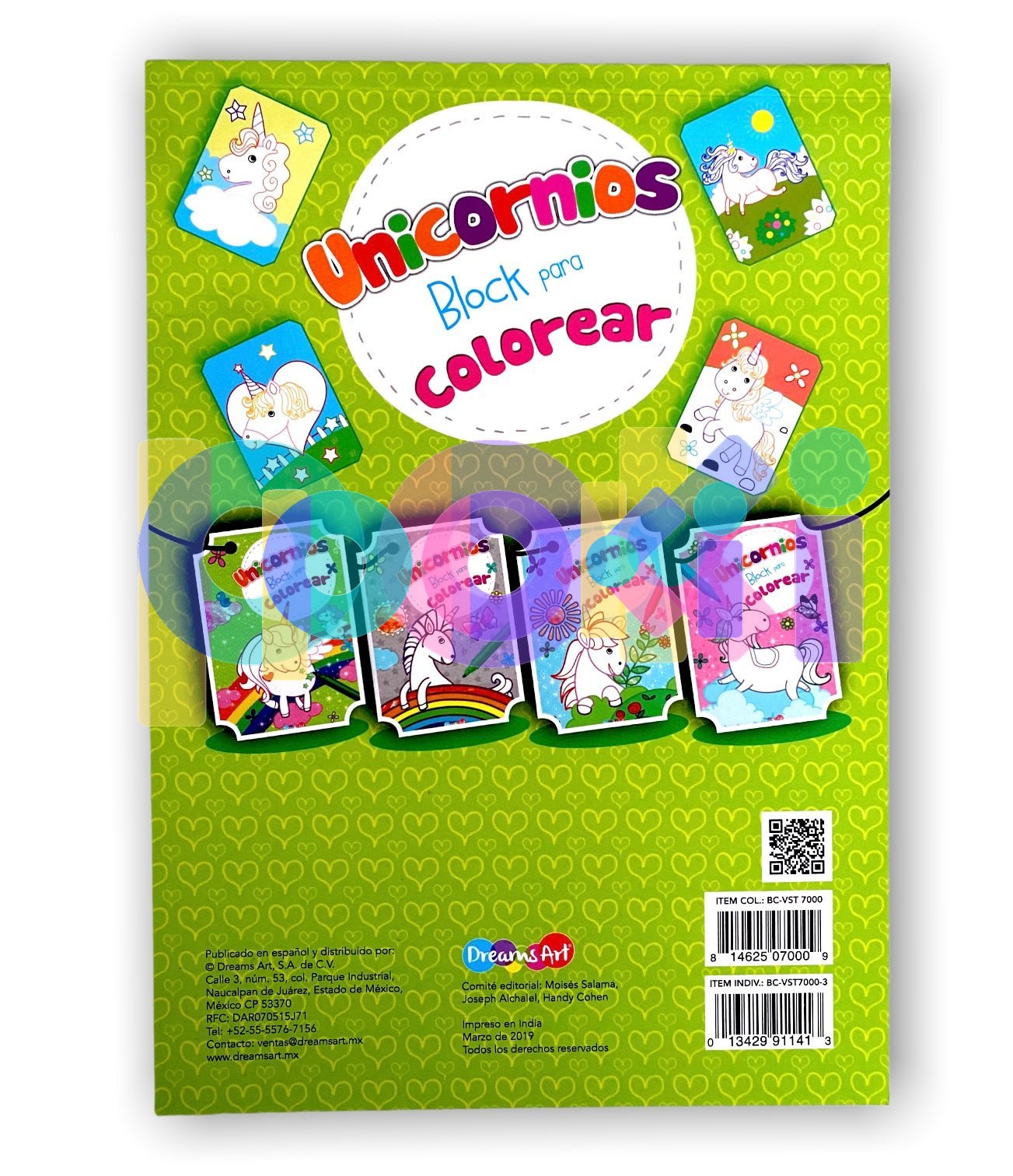 Block para Colorear Unicornios