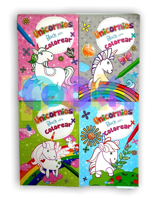 Block para Colorear Unicornios