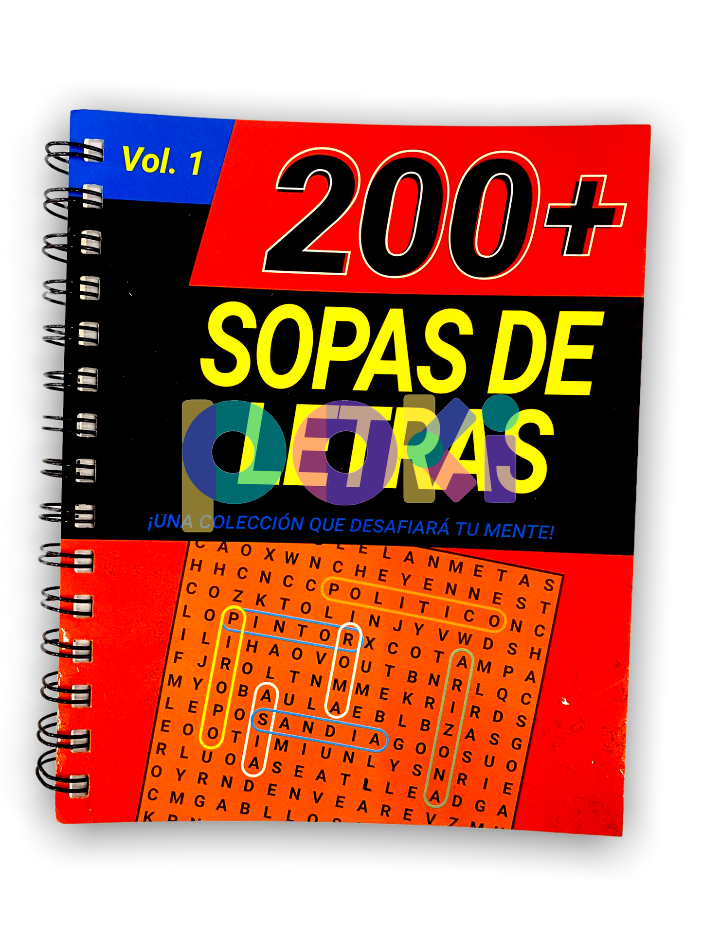 200 + Sopas de Letras Jumbo Vol 1 y 2 (con espiral)