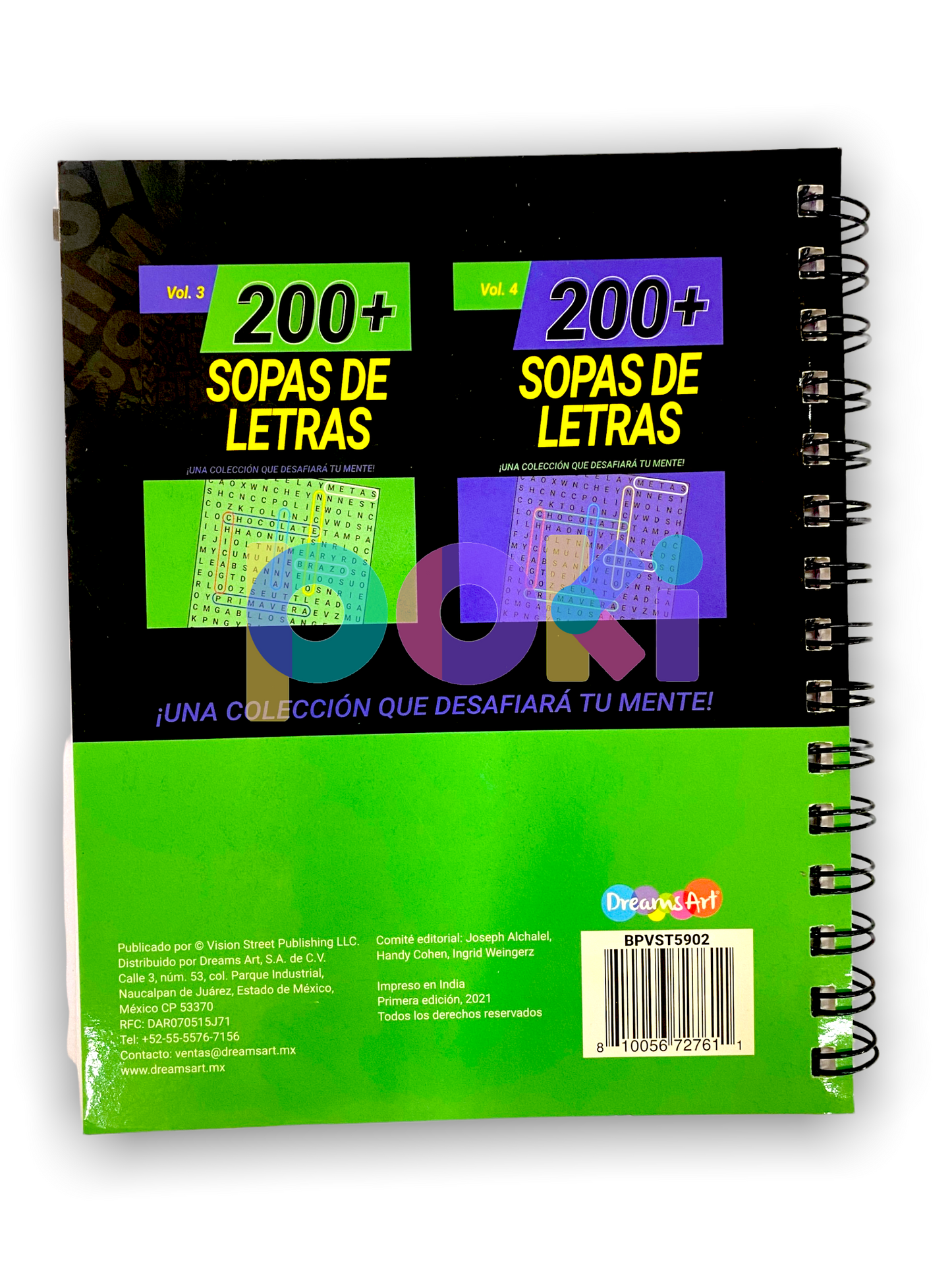 200 + Sopas de Letras Vol. 3 y Vol 4 (con espiral)