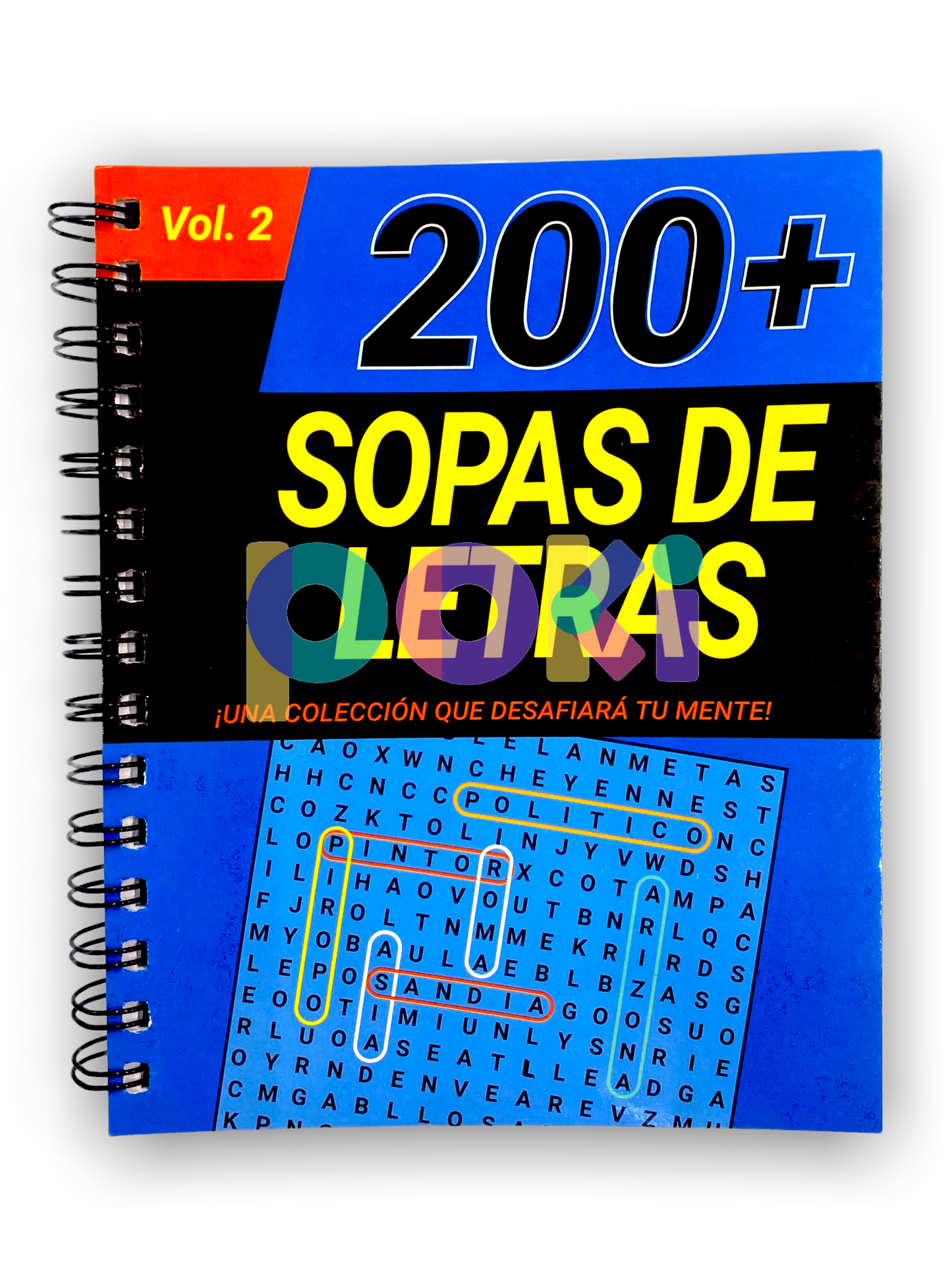 200 + Sopas de Letras Jumbo Vol 1 y 2 (con espiral)