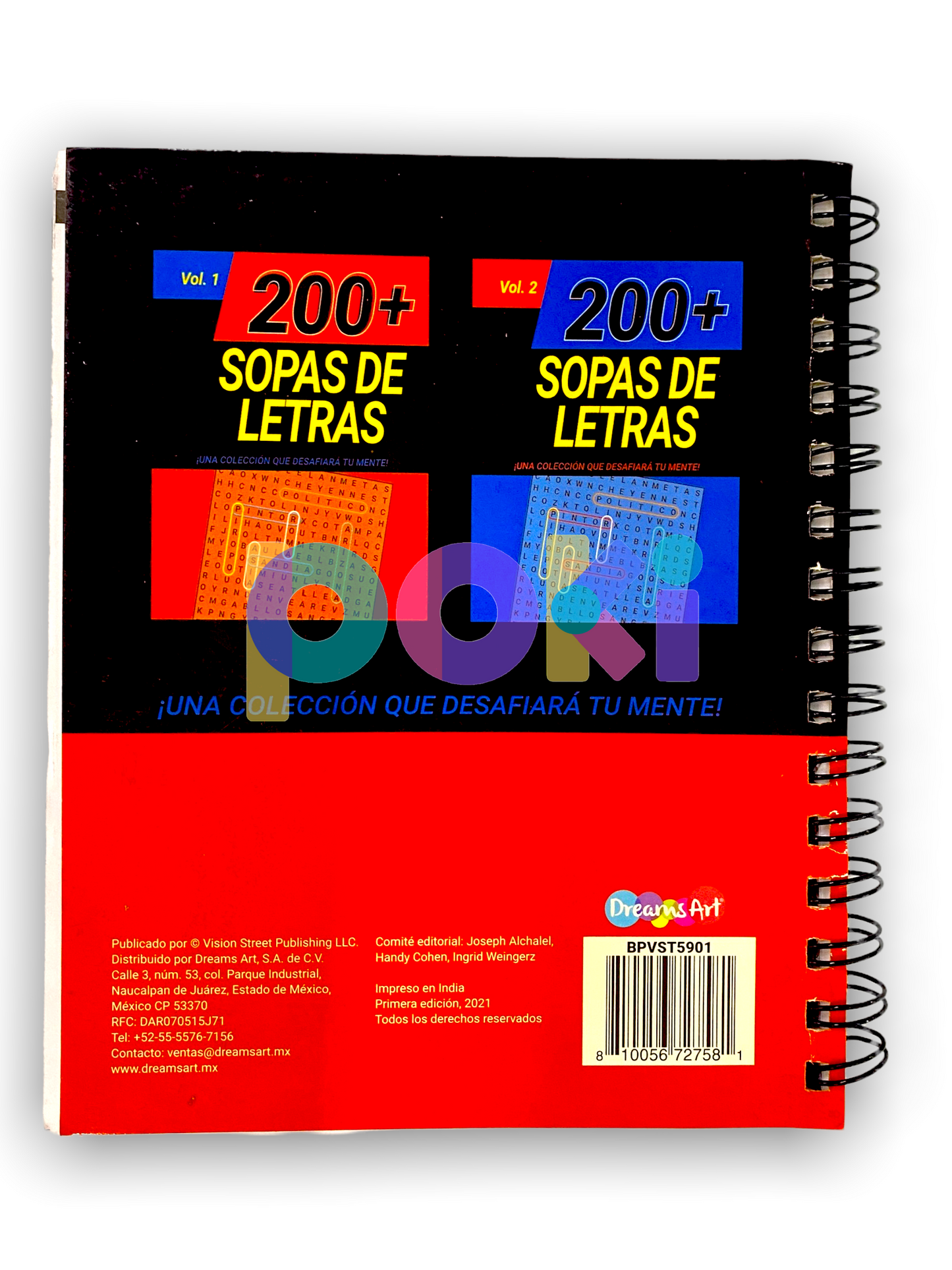 200 + Sopas de Letras Jumbo Vol 1 y 2 (con espiral)