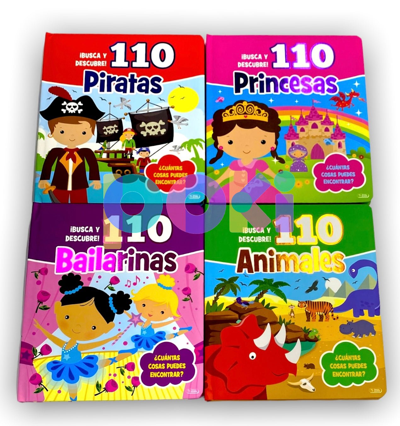 Serie Busca y Descubre: 110 Princesas, 110 Piratas, 110 Animales y 110 Piratas